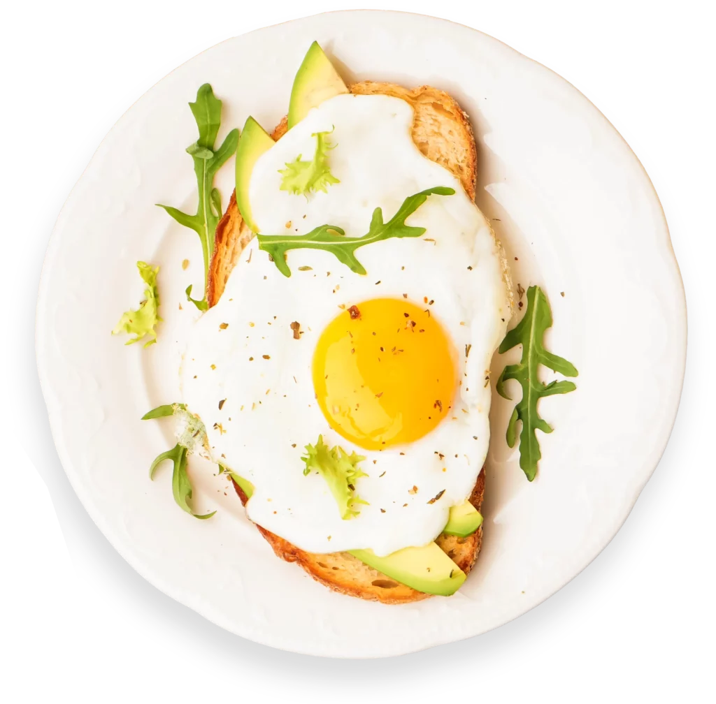 eggs on toast on plate